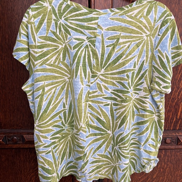 Signed Olsen Linen Tropical Top Small 2X - Picture 1 of 5